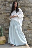 Marina Chalk Stripe Palazzo Pant Mint Cream /9=